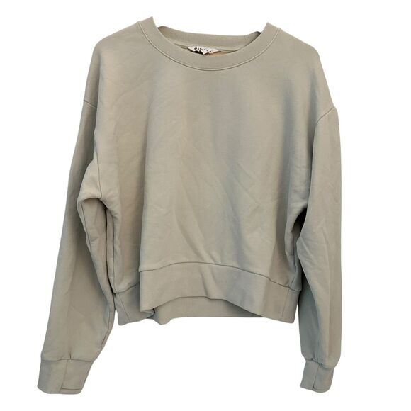 Athleta Light Green Crewneck Oversized Stretchy Sweatshirt Size L - Picture 1 of 8